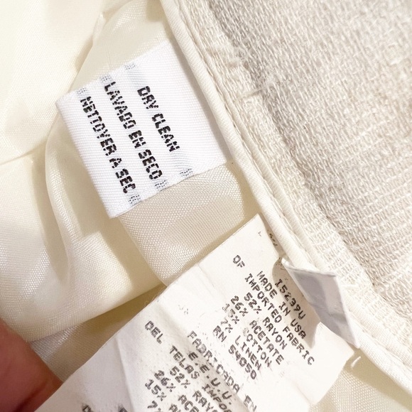 Christian Dior Vintage Jacket Size 6 Slacks Size 8 Cotton Linen Button Elegant - Picture 12 of 15